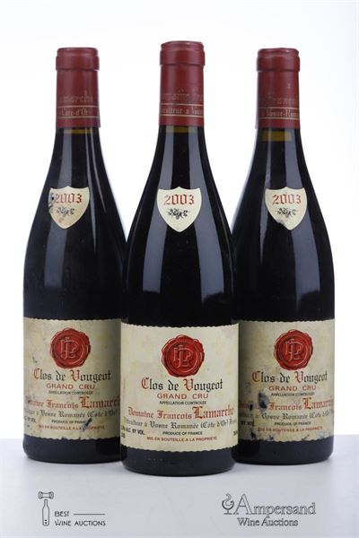 CLOS VOUGEOT 2003 - Francois Lamarche - 3 Bottles