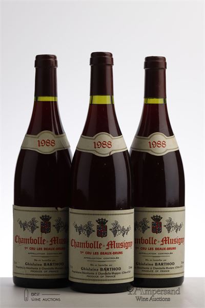 CHAMBOLLE MUSIGNY LES BEAUX BRUNS 1988 - Ghislaine Barthod - 3 Bottles