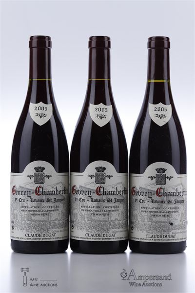 GEVREY CHAMBERTIN LAVAUX ST JACQUES 2005 - Claude Dugat - 3 Bottles
