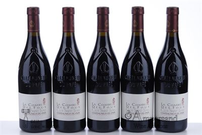 CHATEAUNEUF DU PAPE LA COMBE DES FOUS 2008 - Clos Saint Jean - 5 Bottles
