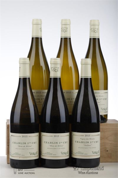CHABLIS MONT DE MILIEU 3* + CHABLIS VAILLONS VIEILLES VIGNES DES MINOTS 3* 2015 - Verget - 6 Bottles