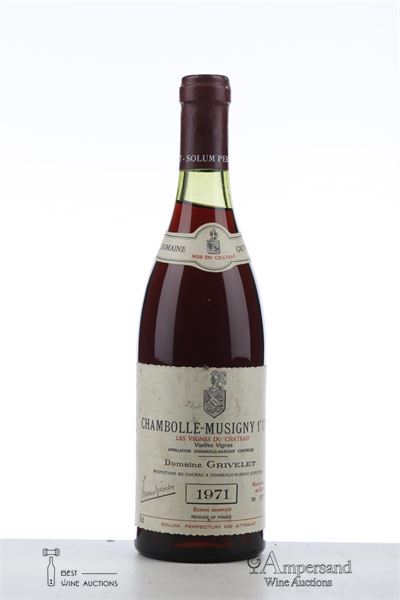CHAMBOLLE MUSIGNY 1 ER CRU LES VIGNES DU CHATEAU VIEILLES VIGNES 1971 - Grivelet - 1 Bottle