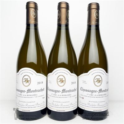 CHASSAGNE MONTRACHET LA ROMANEE 2018 - Bachelet Ramonet - 3 Bottles