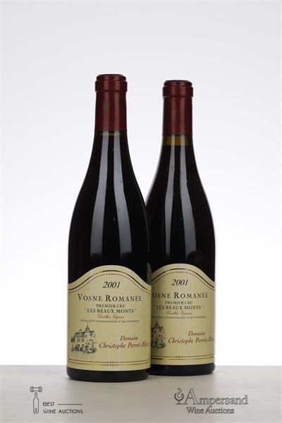 VOSNE ROMANEE LES BEAUMONTS VIEILLES VIGNES 2001 - Henri Perrot Minot - 2 Bottles