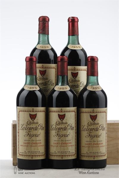 LA TOUR DU PIN FIGEAC 1959 - A. Moueix - 5 Bottles
