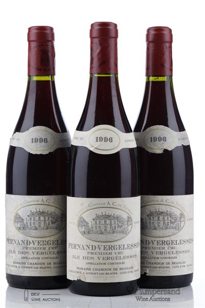 PERNAND VERGELESSES ROUGE ILES DE VERGELESSES 1996 - Chandon de Briailles - 3 Bottles