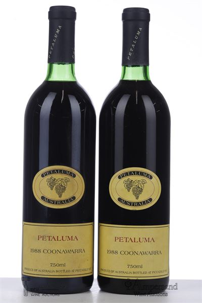 PETALUMA COONAWARRA CABERNET SAUVIGNON MERLOT 1988 - Petaluma - 2 Bottles