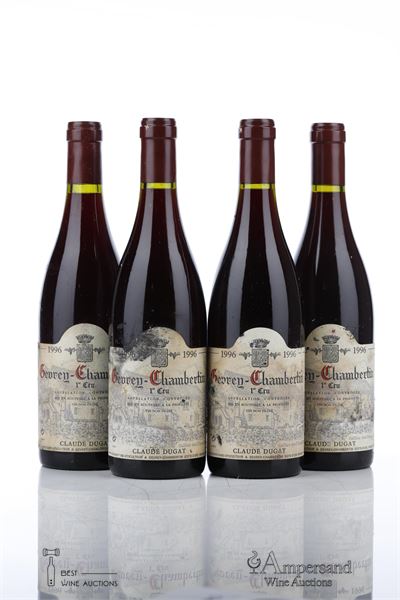 GEVREY CHAMBERTIN 1 ER CRU 1996 - Claude Dugat - 4 Bottles