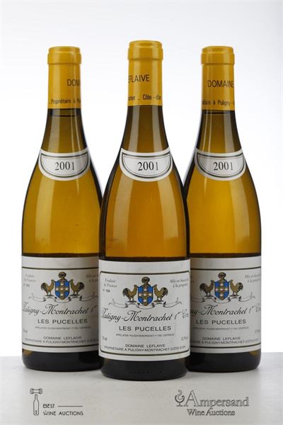 PULIGNY MONTRACHET LES PUCELLES 2001 - Domaine Leflaive - 3 Bottles