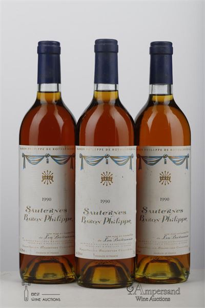 SAUTERNES BARON PHILIPPE 1990 - Mc - 3 Bottles