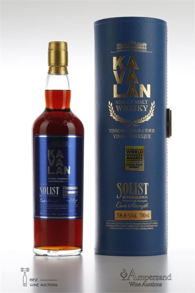 KAVALAN SOLIST VINHO BARRIQUE CASK STRENGHT  - Kavalan - Alc 58,6% - Cask: W120217003A - Bottle 041/251 - 1 Bottle - Oc 1