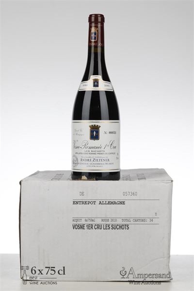 VOSNE ROMANEE LES SUCHOTS 2010 - Chateau Andre Ziltener - 6 Bottles - Oc 6