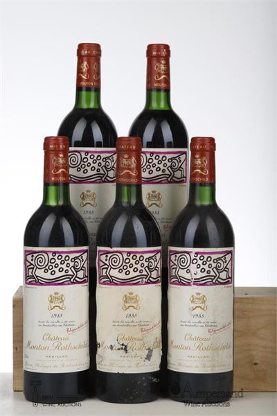 MOUTON ROTHSCHILD 1988 - Mc - 5 Bottles
