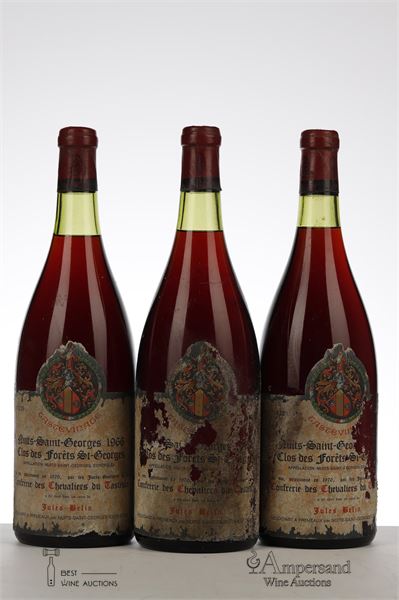 NUITS ST GEORGES CLOS DES FORETS ST GEORGES 1966 - Jules Belin - 3 Magnums