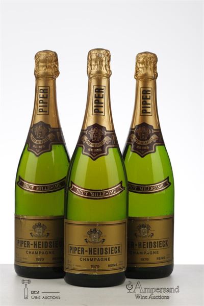 PIPER HEIDSIECK BRUT 1979 - Piper Heidsieck - 3 Bottles
