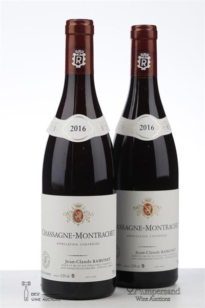 CHASSAGNE MONTRACHET ROUGE 2016 - Jean Claude Ramonet - 2 Bottles