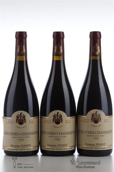 LATRICIERES CHAMBERTIN 1993 - Ponsot - 3 Bottles