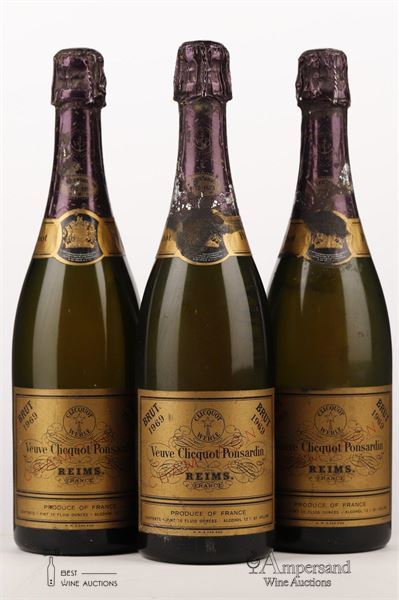 VEUVE CLICQUOT CARTE D'OR 1969 - Veuve Clicquot - 3 Bottles