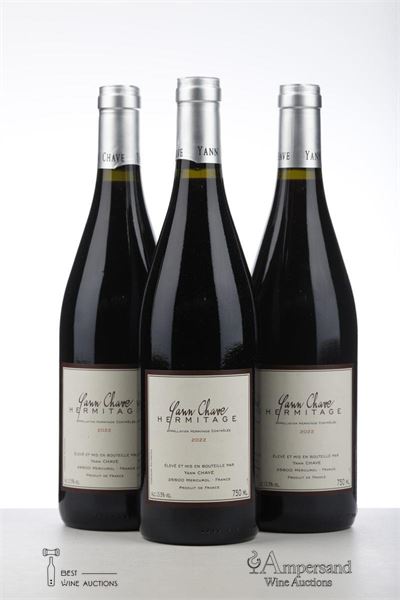 HERMITAGE ROUGE 2022 - Yann Chave - 3 Bottles