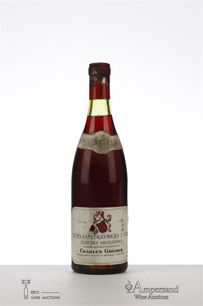 NUITS ST GEORGES CLOS DES ARGILLIERES 1971 - Charles Gruber - 1 Bottle