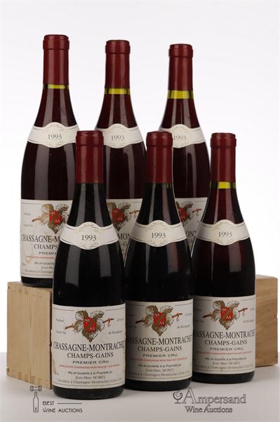 CHASSAGNE MONTRACHET LES CHAMPS GAINS 1993 - Jean Marc Morey - 6 Bottles