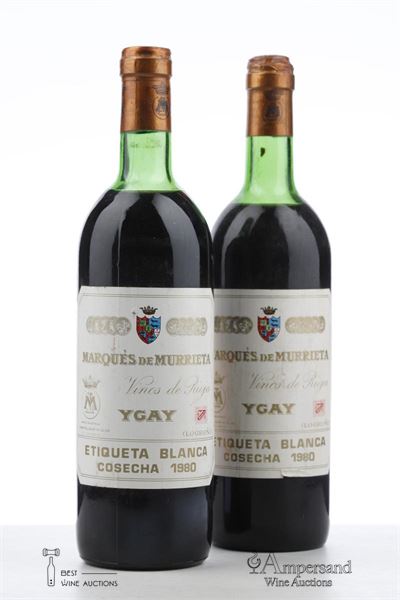 YGAY ETIQUETA BLANCA 1980 - Marques de Murrieta - 2 Bottles