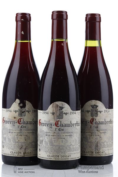 GEVREY CHAMBERTIN 1 ER CRU 1994 - Claude Dugat - 5 Bottles