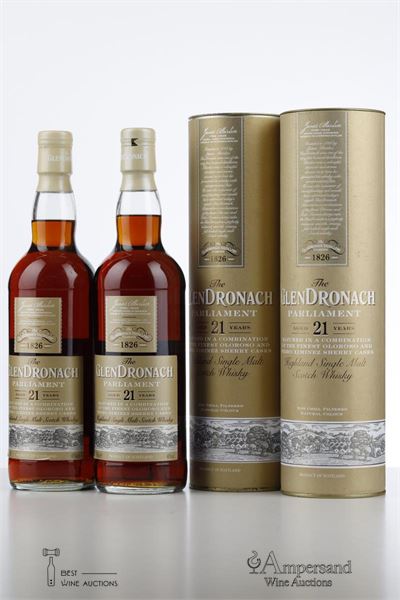 GLENDRONACH 21 Y PARLIAMENT  - Alc 48% 2 Bottles