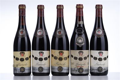 BAROLO RISERVA 1961 -  Enrico Serafino - 5 Bottles