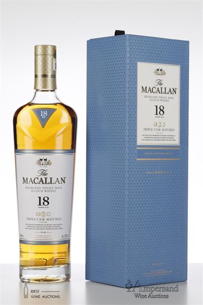 MACALLAN 18 Y FINE OAK NV - Macallan - Triple Cask Matured -  2018 Release - 43% - 1 Bottle - Oc 1