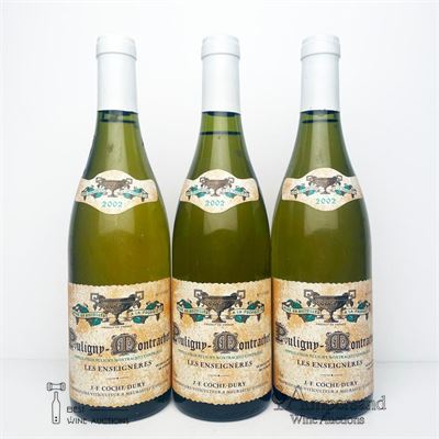PULIGNY MONTRACHET LES ENSEIGNERES 2002 - Coche Dury - 3 Bottles