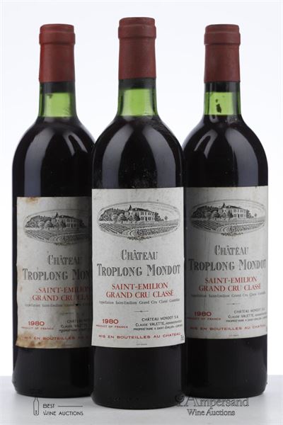 TROPLONG MONDOT 1980 - Mc - 3 Bottles