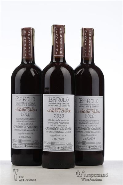 BAROLO DEL COMUNE GRINZANE CAVOUR 2020 - Giovanni Canonica - 3 Bottles