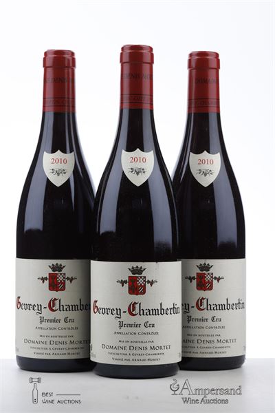 GEVREY CHAMBERTIN 1 ER CRU 2010 - Denis Mortet - 3 Bottles