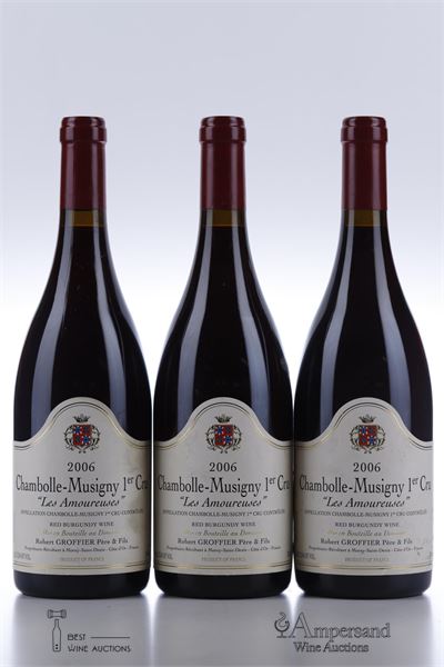 CHAMBOLLE MUSIGNY LES AMOUREUSES 2006 - Robert Groffier - 3 Bottles