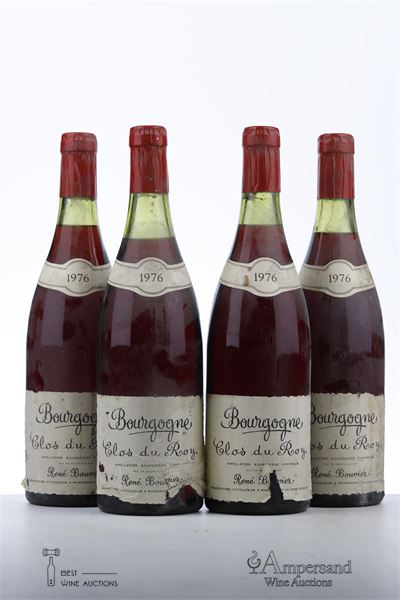 BOURGOGNE ROUGE CLOS DU ROY 1976 - Rene Bouvier - 4 Bottles