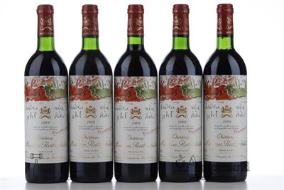 MOUTON ROTHSCHILD 1989 - 5 Bottles