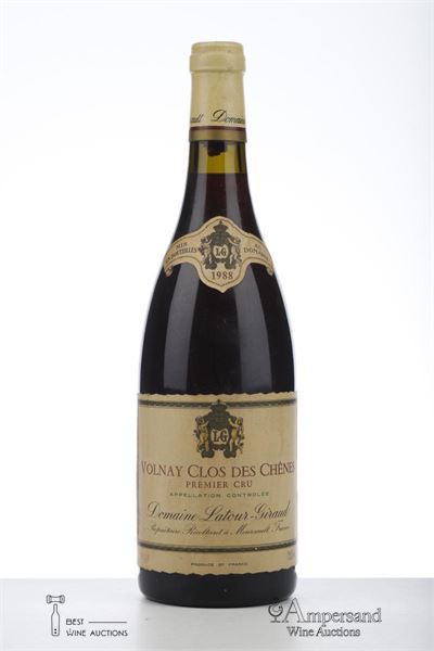 VOLNAY CLOS DES CHENES 1988 - Latour Giraud - 1 Bottle
