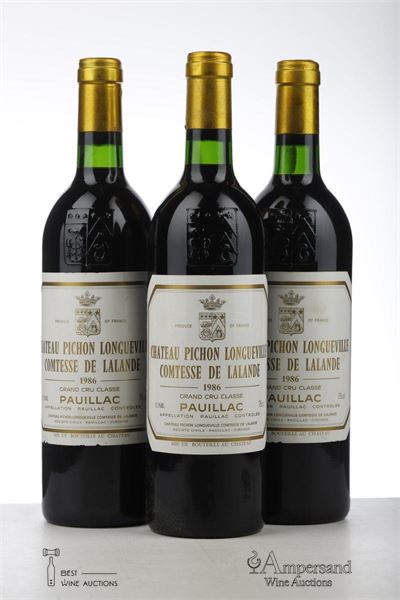 PICHON COMTESSE 1986 - Mc - 3 Bottles