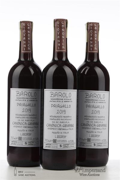 BAROLO PAIAGALLO 2019 - Canonica - 3 Bottles