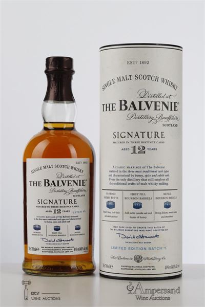 BALVENIE 12 Y SIGNATURE  - Batch N°5 - Alc 40% 1 Bottle