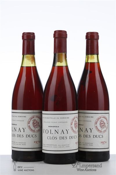 VOLNAY CLOS DES DUCS 1972 - Marquis d'Angerville - 3 Bottles