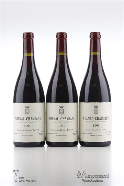 VOLNAY CHAMPANS 1991 - Comtes Lafon - 3 Bottles