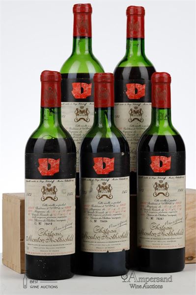 MOUTON ROTHSCHILD 1972  - 5 Bottles