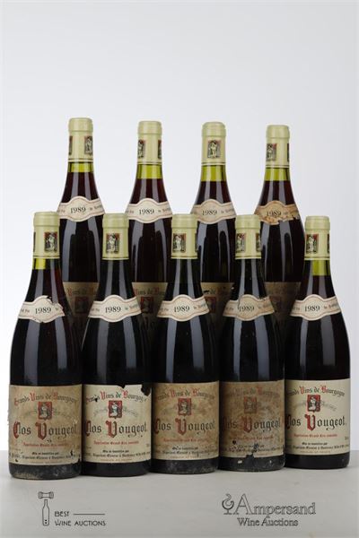 CLOS VOUGEOT 1989 - G. Prieur - 9 Bottles