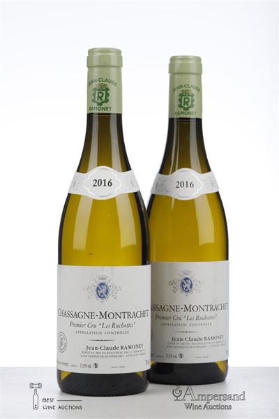 CHASSAGNE MONTRACHET BLANC LES RUCHOTTES 2016 - Ramonet - 2 Bottles