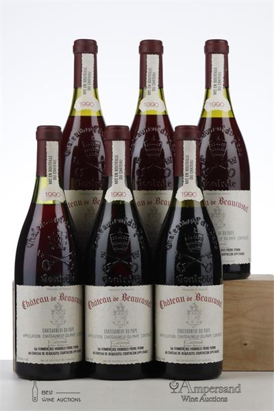 CHATEAUNEUF DU PAPE BEAUCASTEL 1990 - Beaucastel - 6 Bottles