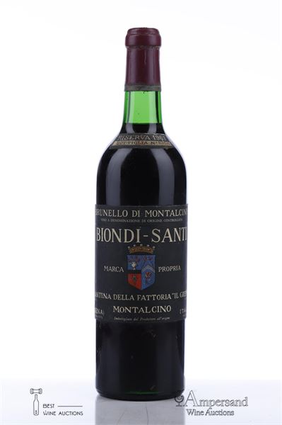 BRUNELLO DI MONTALCINO RISERVA IL GREPPO 1967 - Biondi Santi - 1 Bottle