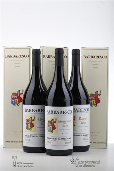 BARBARESCO RISERVA MONTESTEFANO + OVELLO + RABAJA 2015 - Produttori del Barbaresco - 3 Magnums - Oc 1