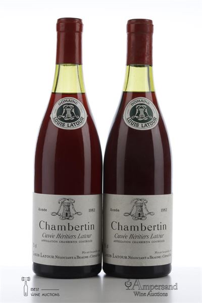 CHAMBERTIN CUVEE HERITIER LATOUR 1983 - Louis Latour - 2 Bottles